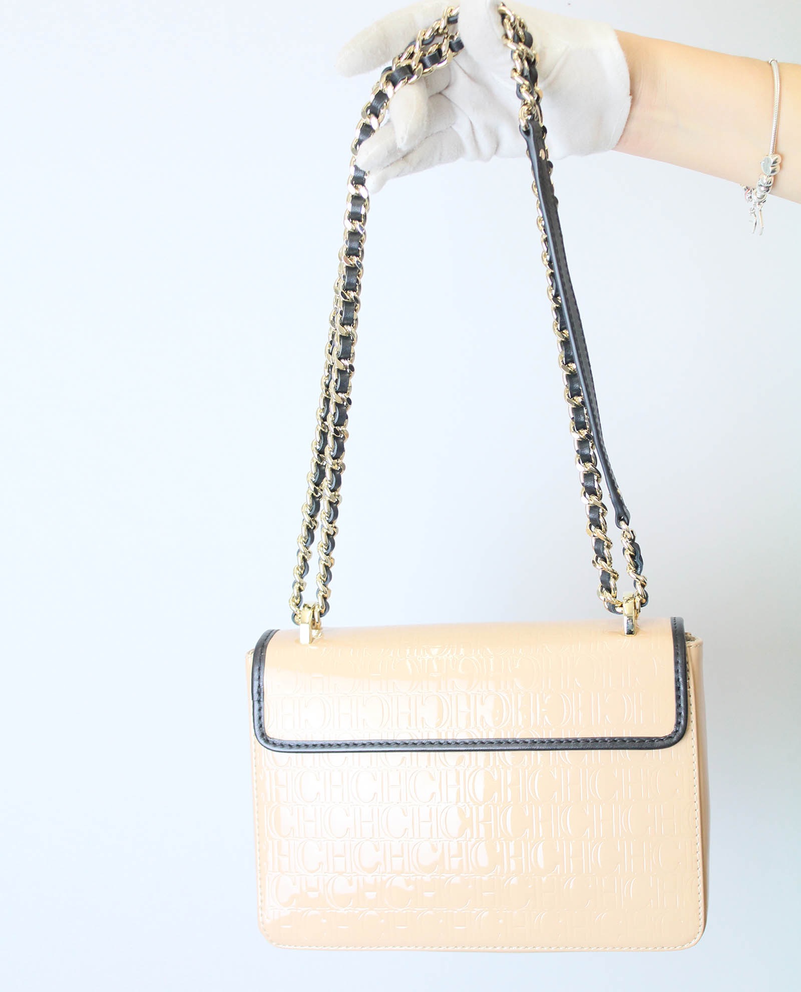 Masa Bag, 260&euro;, Beige, Cuero - Charol, Vista trasera